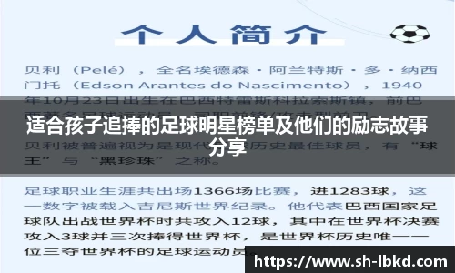 适合孩子追捧的足球明星榜单及他们的励志故事分享